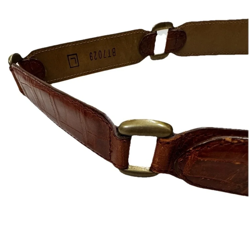 Fossil Brown Genuine Leather Belt - Women's Size L WEAR DISTRESSED BY7029